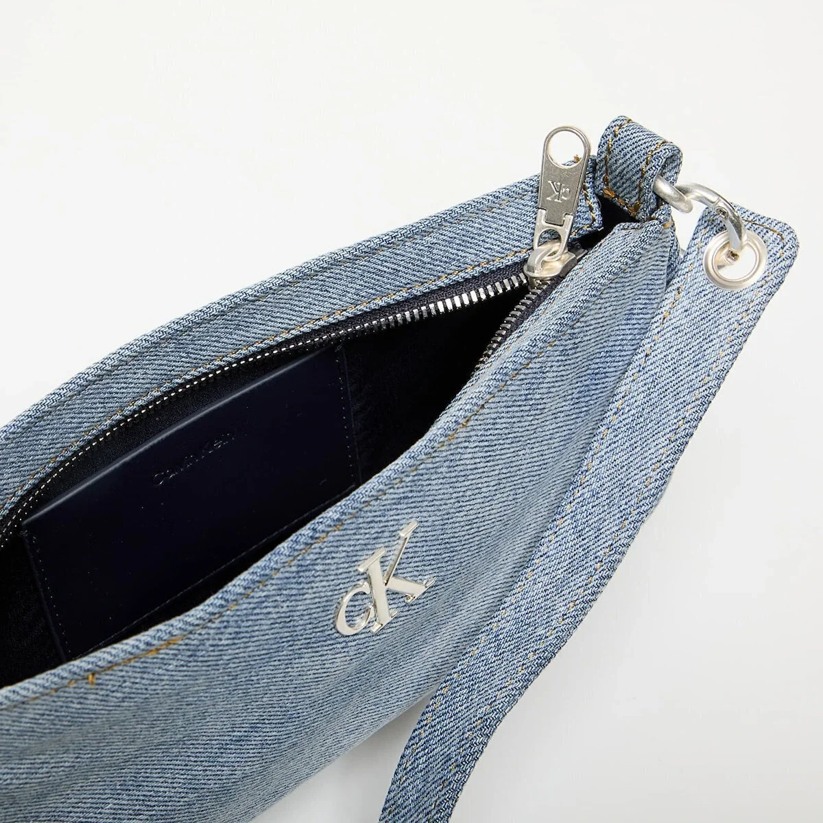 Calvin Klein Logo Denim Kadın Mavi Omuz Çanta LV04F3217G-VGO