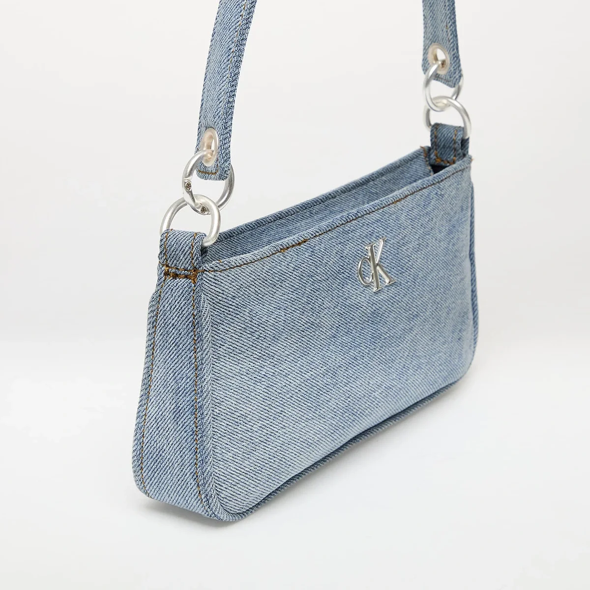 Calvin Klein Logo Denim Kadın Mavi Omuz Çanta LV04F3217G-VGO