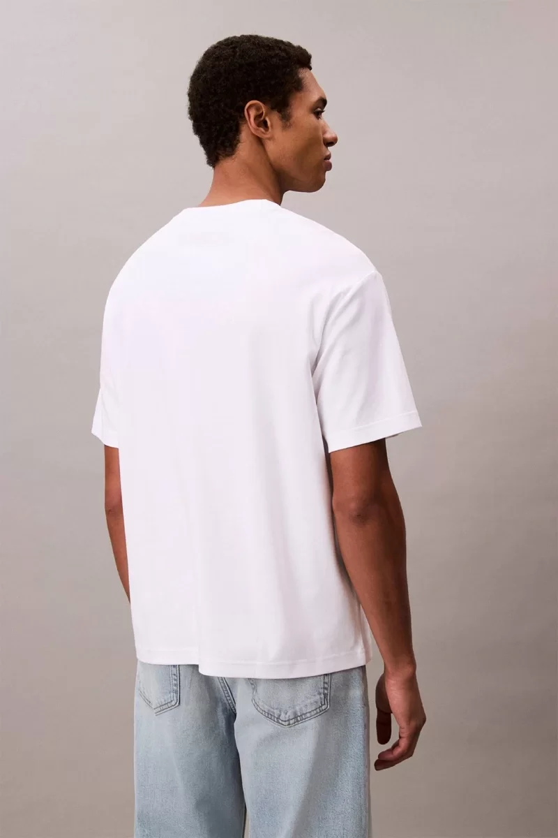 Calvin Klein Logo Erkek Beyaz T-shirt LV04LC206G-YAF