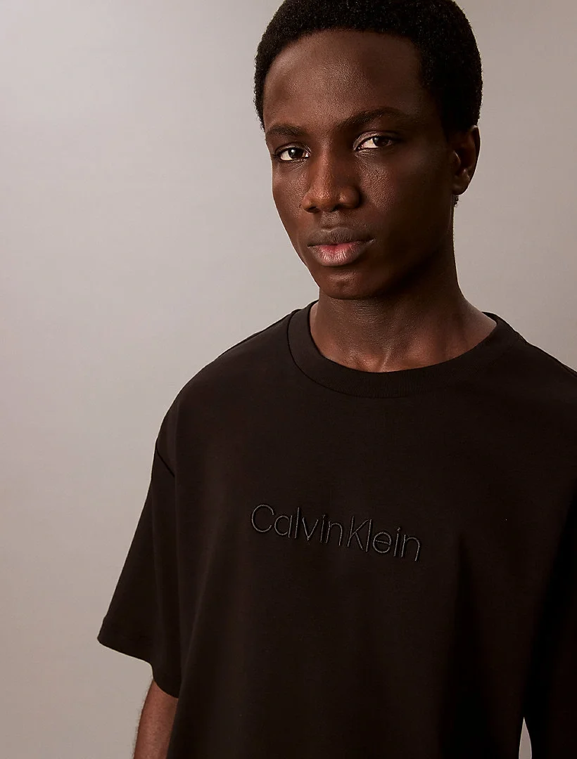 Calvin Klein Logo Erkek Siyah T-shirt LV04LC206G-UB1
