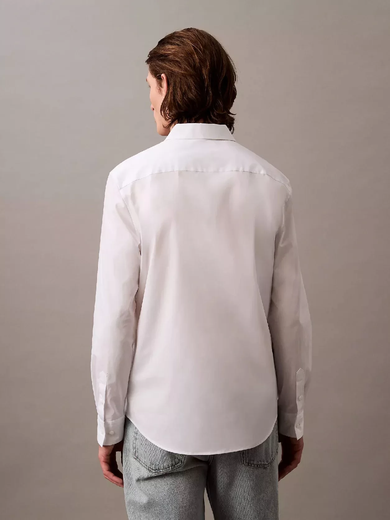 Calvin Klein LS SOLID STRETCH SLIM SHIRT Erkek BEYAZ Gömlek LV04LB145G-YAA