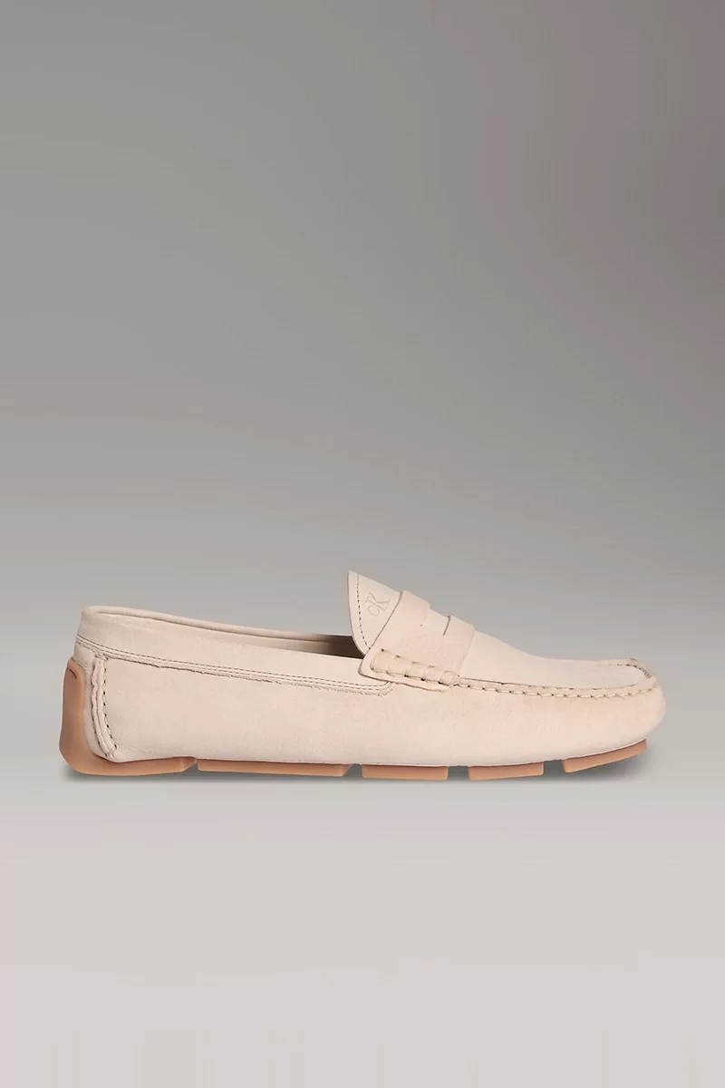 Calvin Klein Nubuk Penny Driver Erkek  Bej Sneaker HM0HM01866-ACE