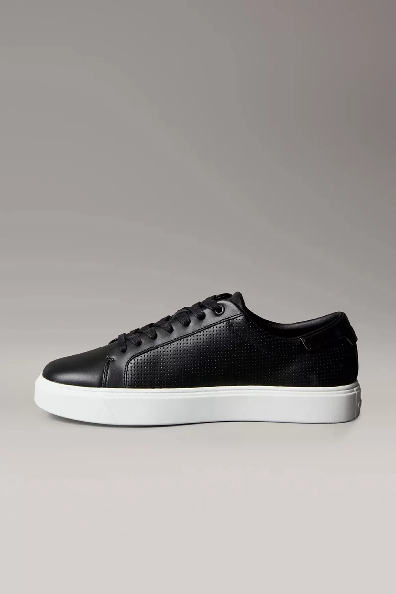Calvin Klein Perfore Deri Bileksiz Düz Taban Erkek Sneaker HM0HM01870-0GM