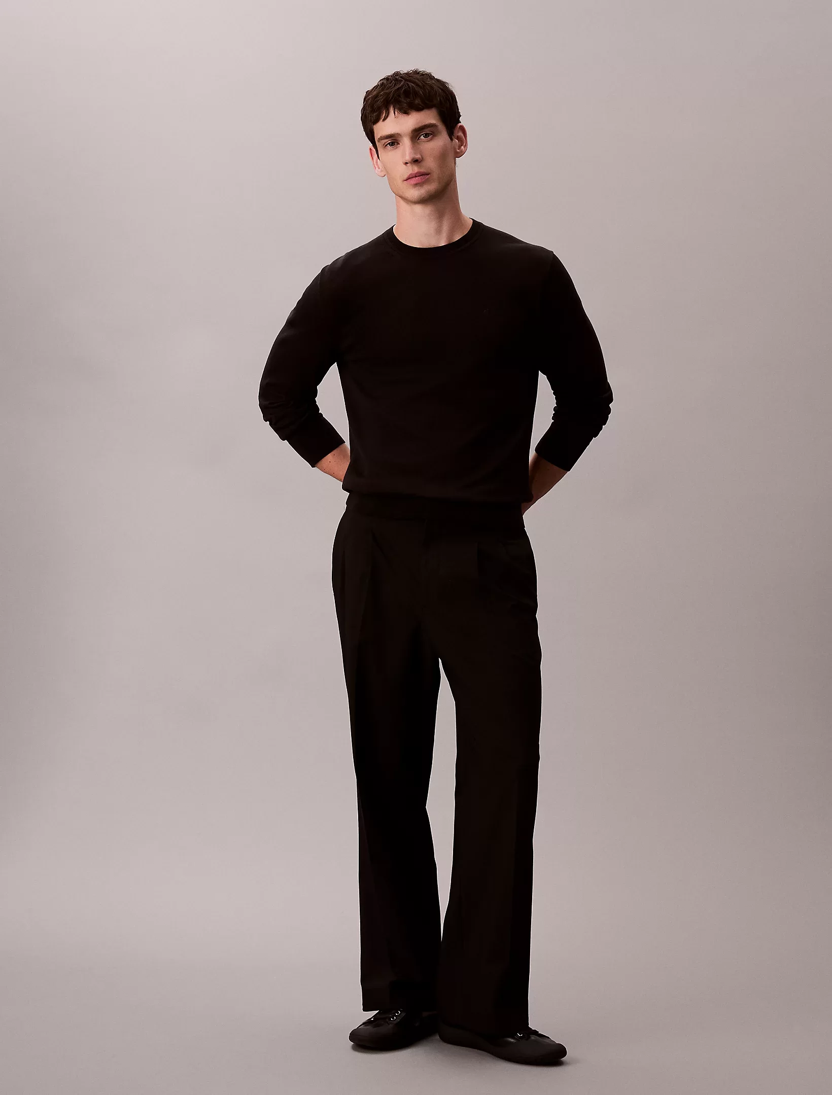 Calvin Klein Supima Cotton Erkek Siyah Sweatshirt LV040BM343-UB1