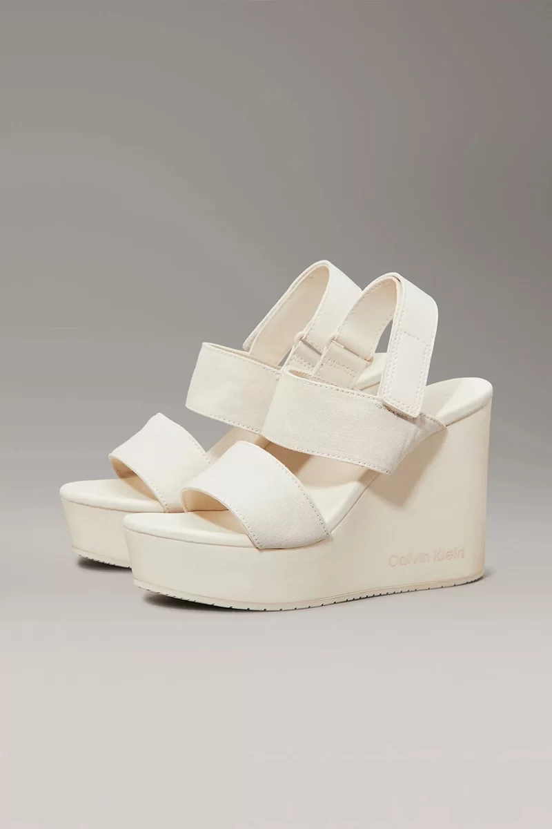 Calvin Klein WEDGE SANDAL WEBBING IN Kadın  Sandalet YW0YW01790-AEO