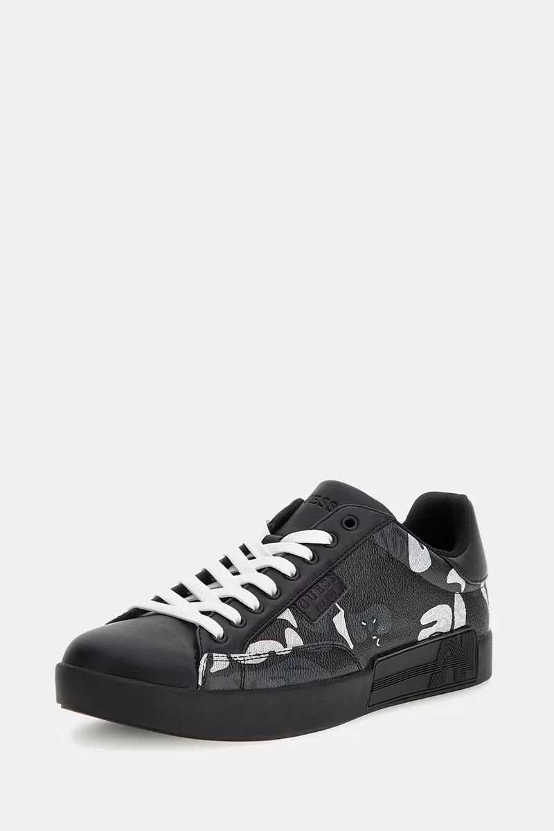 Guess CASERTA Erkek SİYAH Sneaker FMFCASPAT12-BKGRY