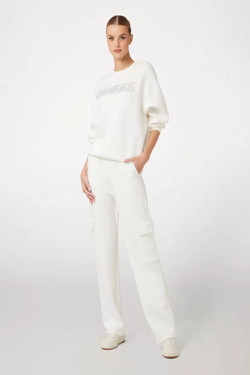 Guess CECILIA SCUBA CARGO PANTS Kadın Krem Eşofman Altı V4BB12K7UW2-G6K5