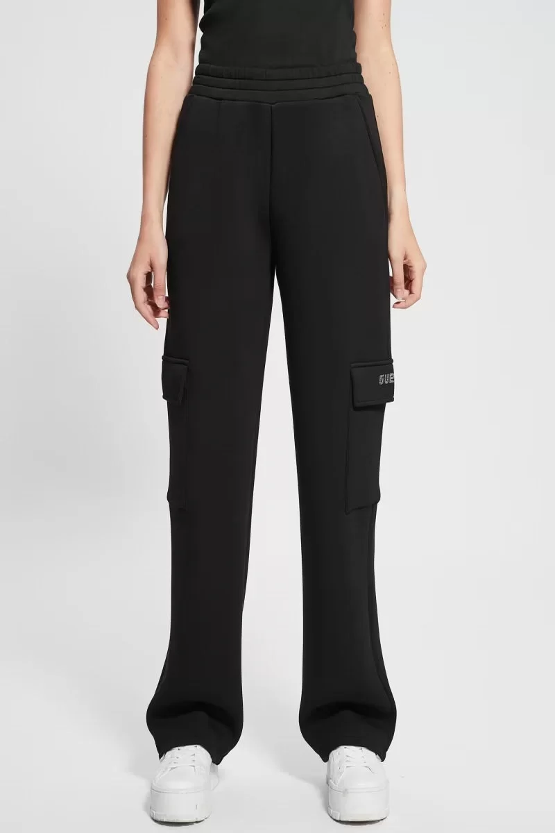 Guess CECILIA SCUBA CARGO PANTS Kadın Siyah Eşofman Altı V4BB12K7UW2-JBLK