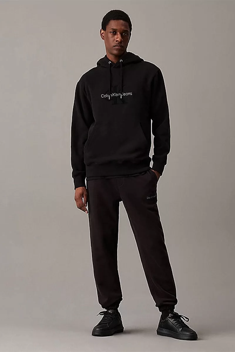 CK Jeans CHENILLE MONOLOGO SWEATPANT Erkek SİYAH Eşofman Altı J30J326685-BEH