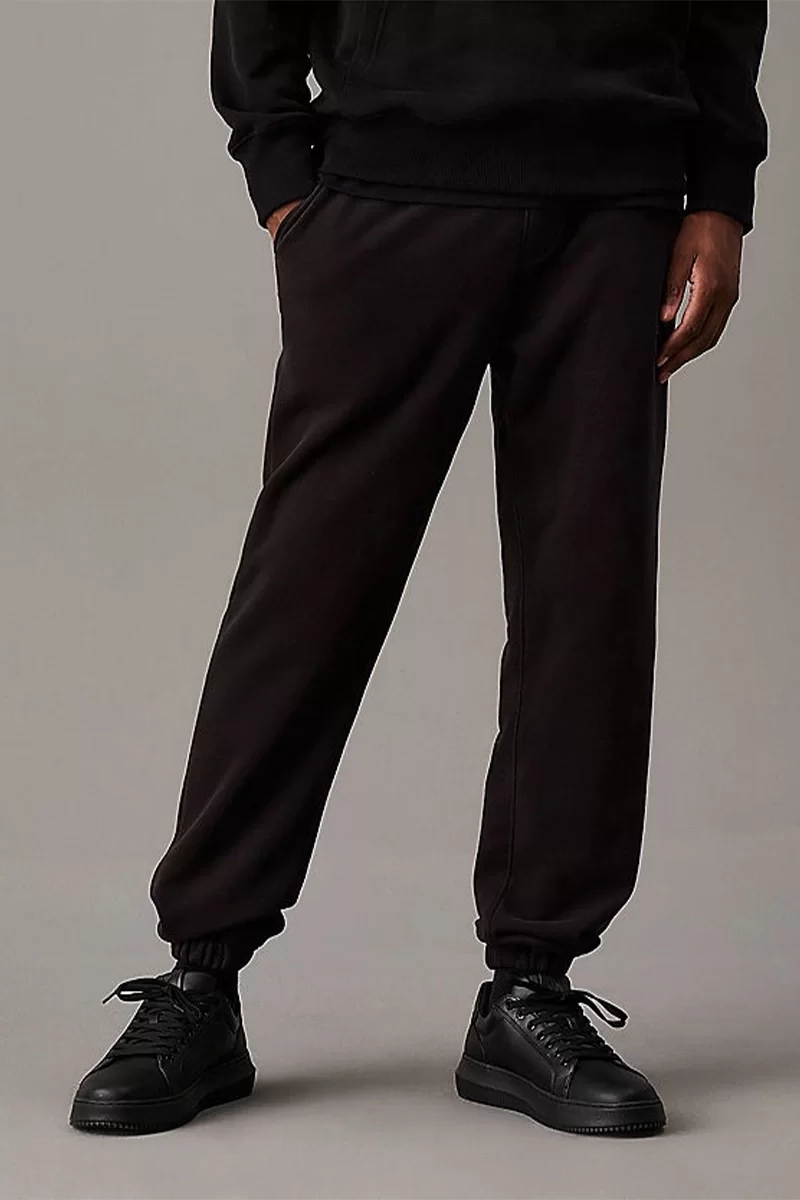CK Jeans CHENILLE MONOLOGO SWEATPANT Erkek SİYAH Eşofman Altı J30J326685-BEH