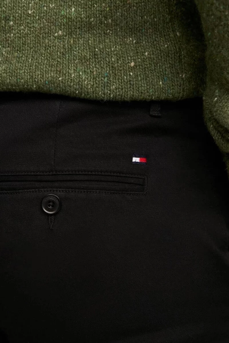 Tommy Hilfiger Erkek Slim Fit Siyah Pantolon