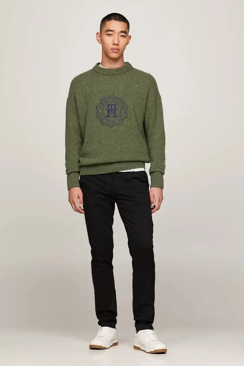 Tommy Hilfiger Erkek Slim Fit Siyah Pantolon
