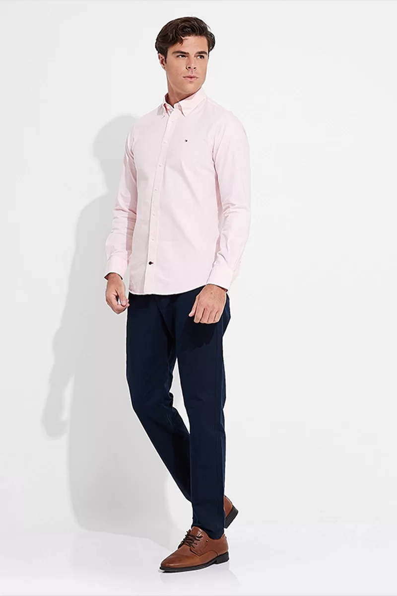 Tommy Hilfiger CHINO HARLEM PO DRWS CO LINEN Erkek Lacivert Pantolon MW0MW34533DW5