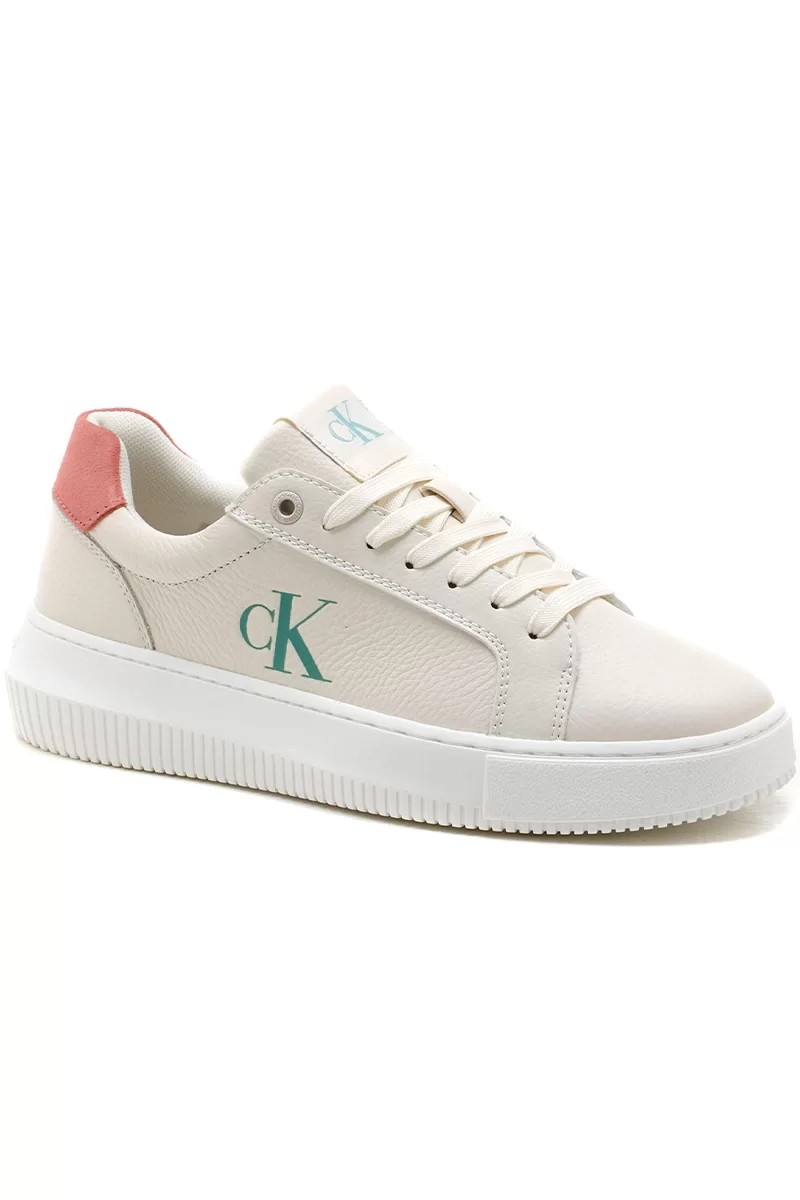 Calvin Klein  Kadın Chunky Taban CK Logo Beyaz Sneaker