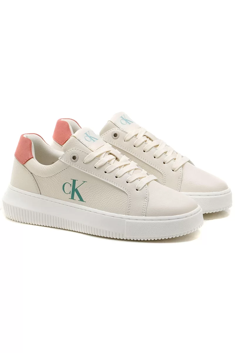 Calvin Klein  Kadın Chunky Taban CK Logo Beyaz Sneaker