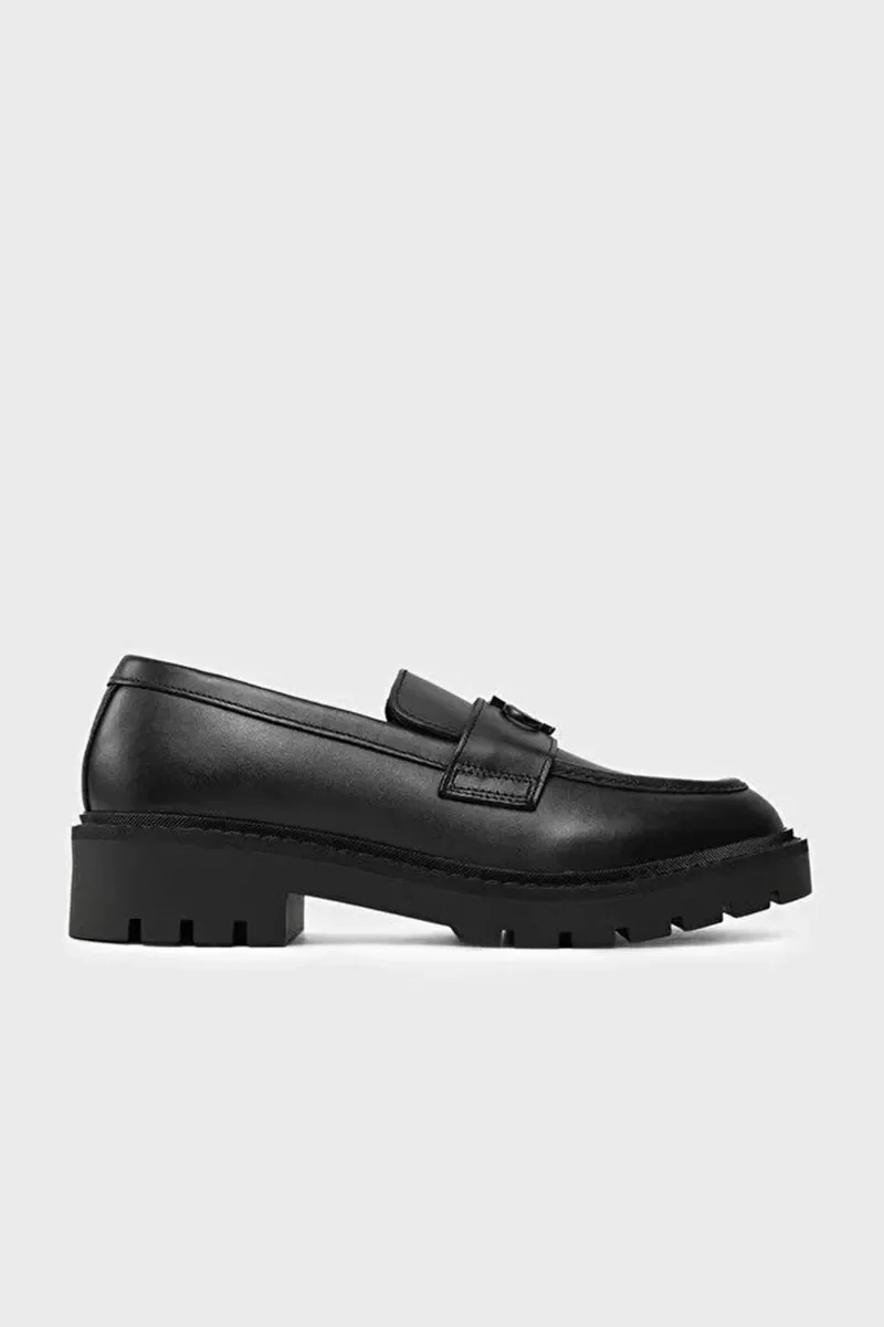 CK Jeans FLATFORM LOAFER HW MG LTH Kadın SİYAH Casual Ayakkabı YW0YW01682-0GJ