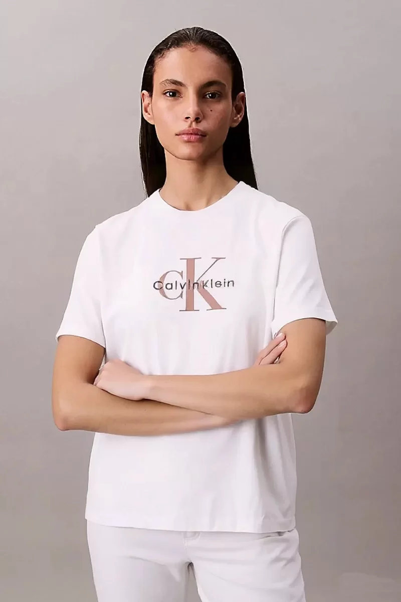 CK Jeans HR SS CLSSC MNLG CNC Kadın  T-shirt LV047B865G-YAS