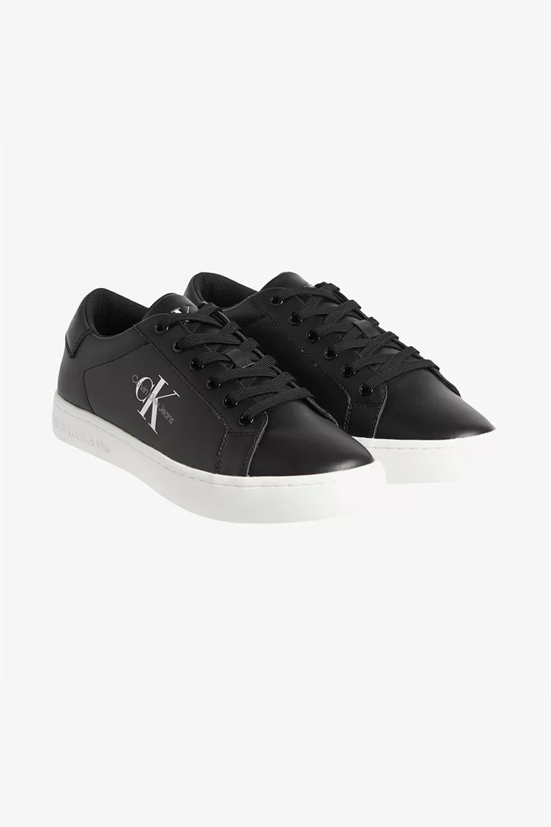 CK Jeans CLASSICCUPLOWLACEUP LTH ML Erkek Siyah Sneaker YM0YM00491-BDS