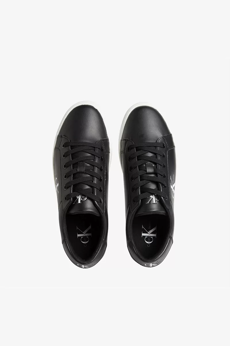 CK Jeans CLASSICCUPLOWLACEUP LTH ML Erkek Siyah Sneaker YM0YM00491-BDS