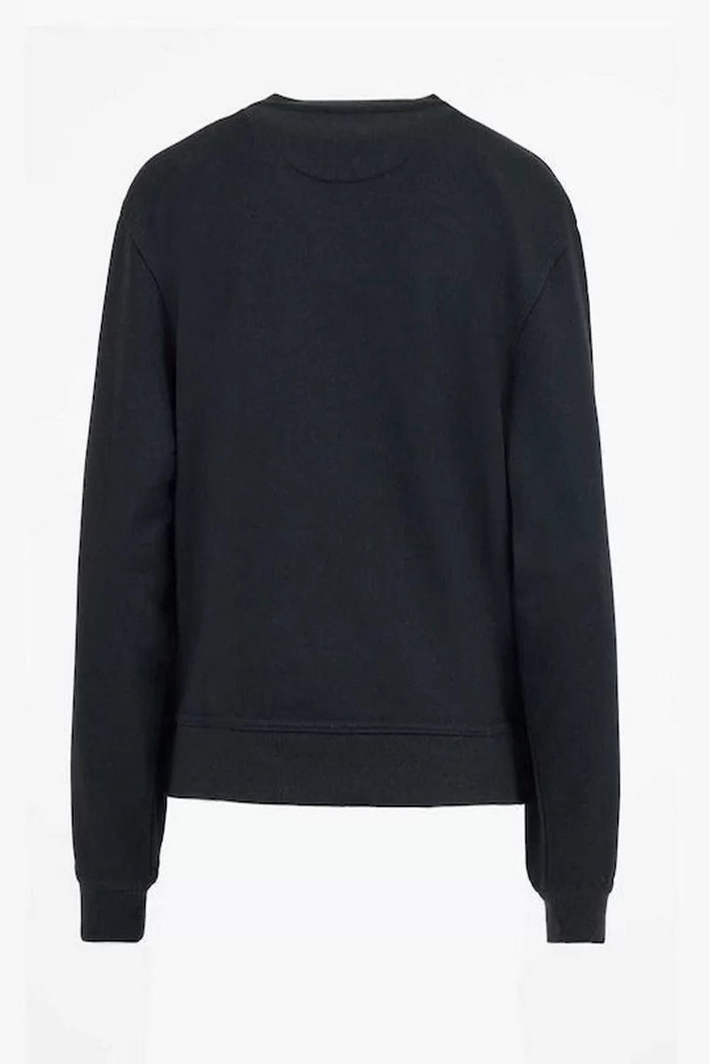 Guess CN PYTHON TRIANGLE LOGO FLECEE Kadın Siyah Sweatshirt W5RQ09K8802-JBLK