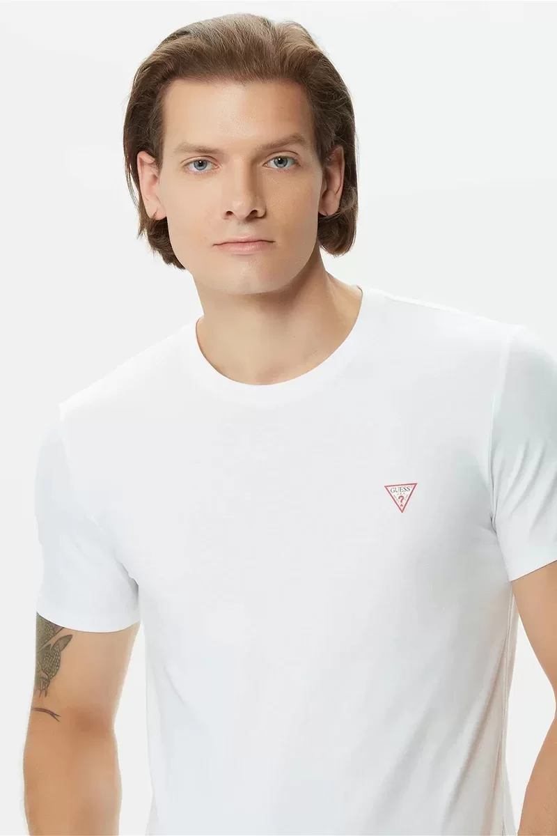 Guess Cn Ss Core Tee Str Erkek Beyaz T-Shirt M2YI24J1314-G011