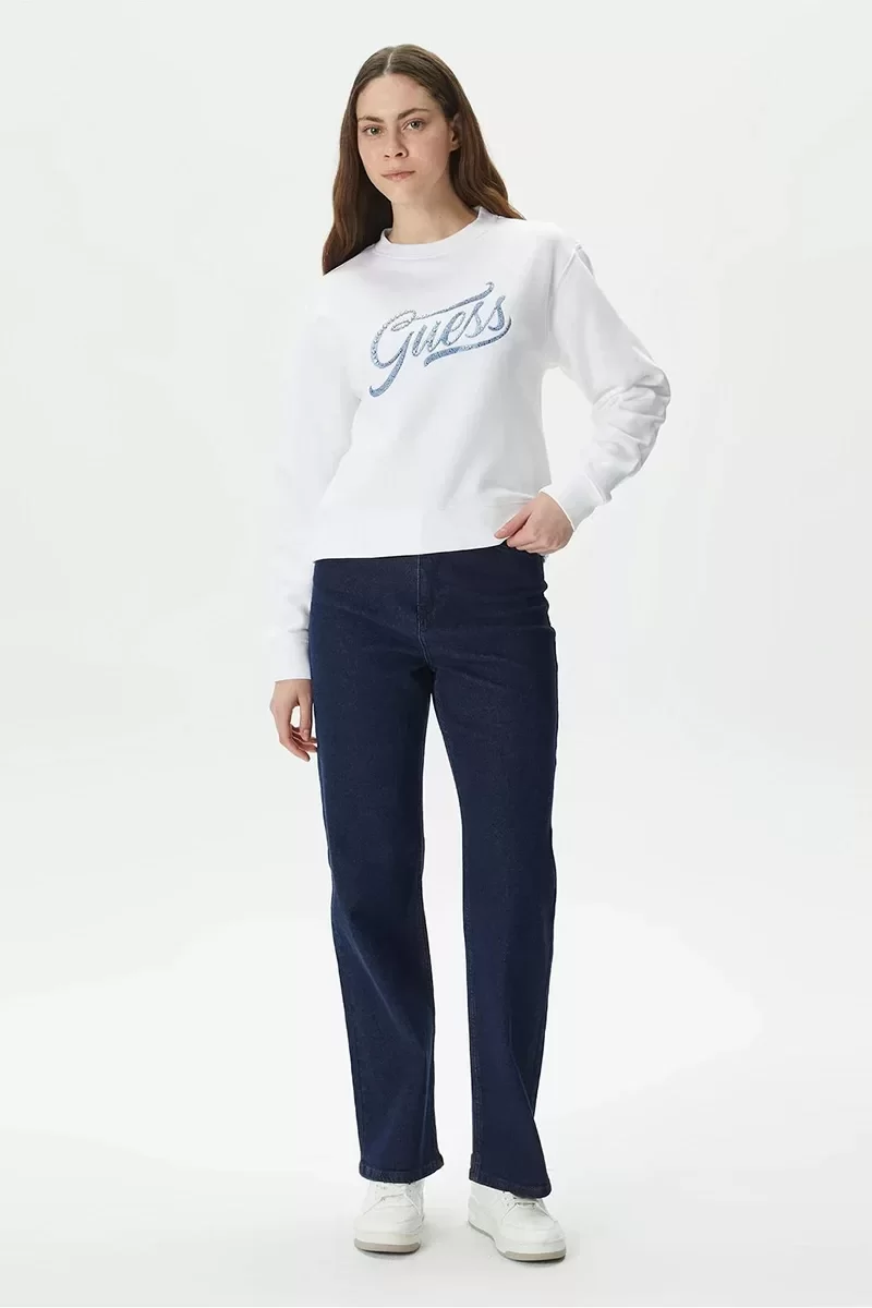 Guess CN STONES LOGO SWEAT Kadın  Sweatshirt W4RQ14KB681-G011