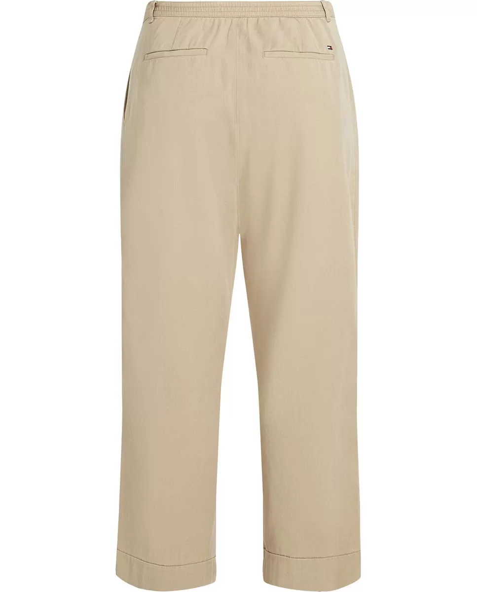 Tommy Hilfiger CO BLEND RLXD STR PULL ON CHINO Kadın  Pantolon WW0WW45589AEG