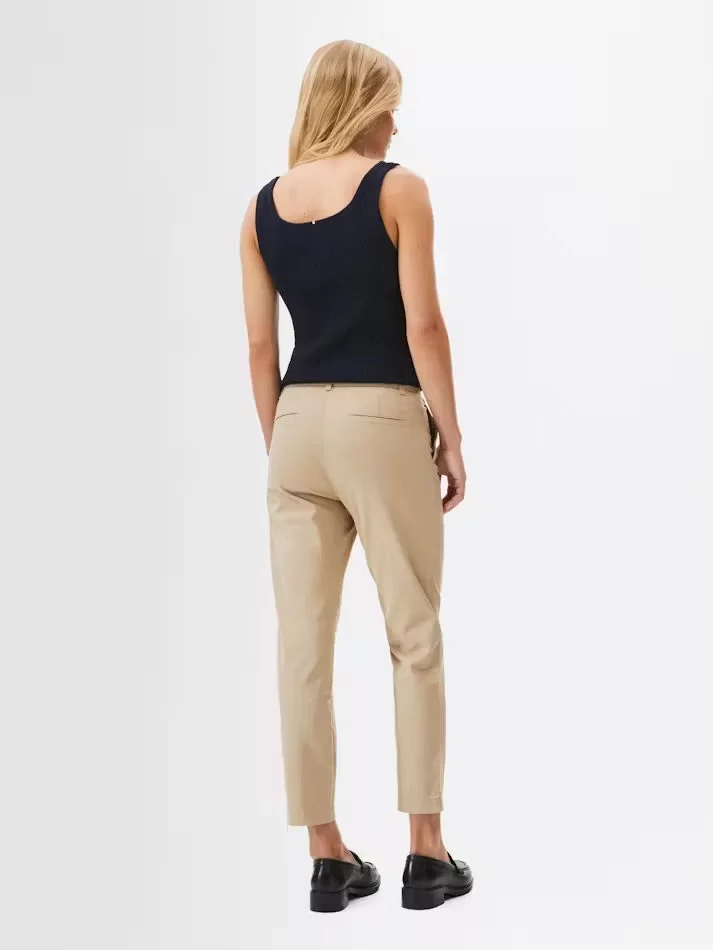 Tommy Hilfiger Kadın Bej Slim Fit Klasik Chino Pantolon
