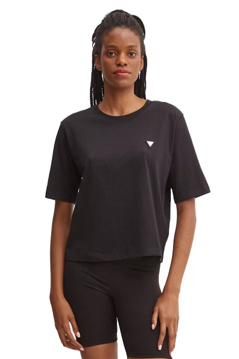 Guess COLETTE BOXY T-SHIRT Kadın Siyah T-shirt V4BI21I3Z14-JBLK