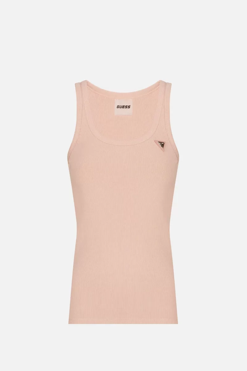 Guess COLETTE RIB TANK Kadın Pembe Atlet V4YP06K8RT2-G6M1