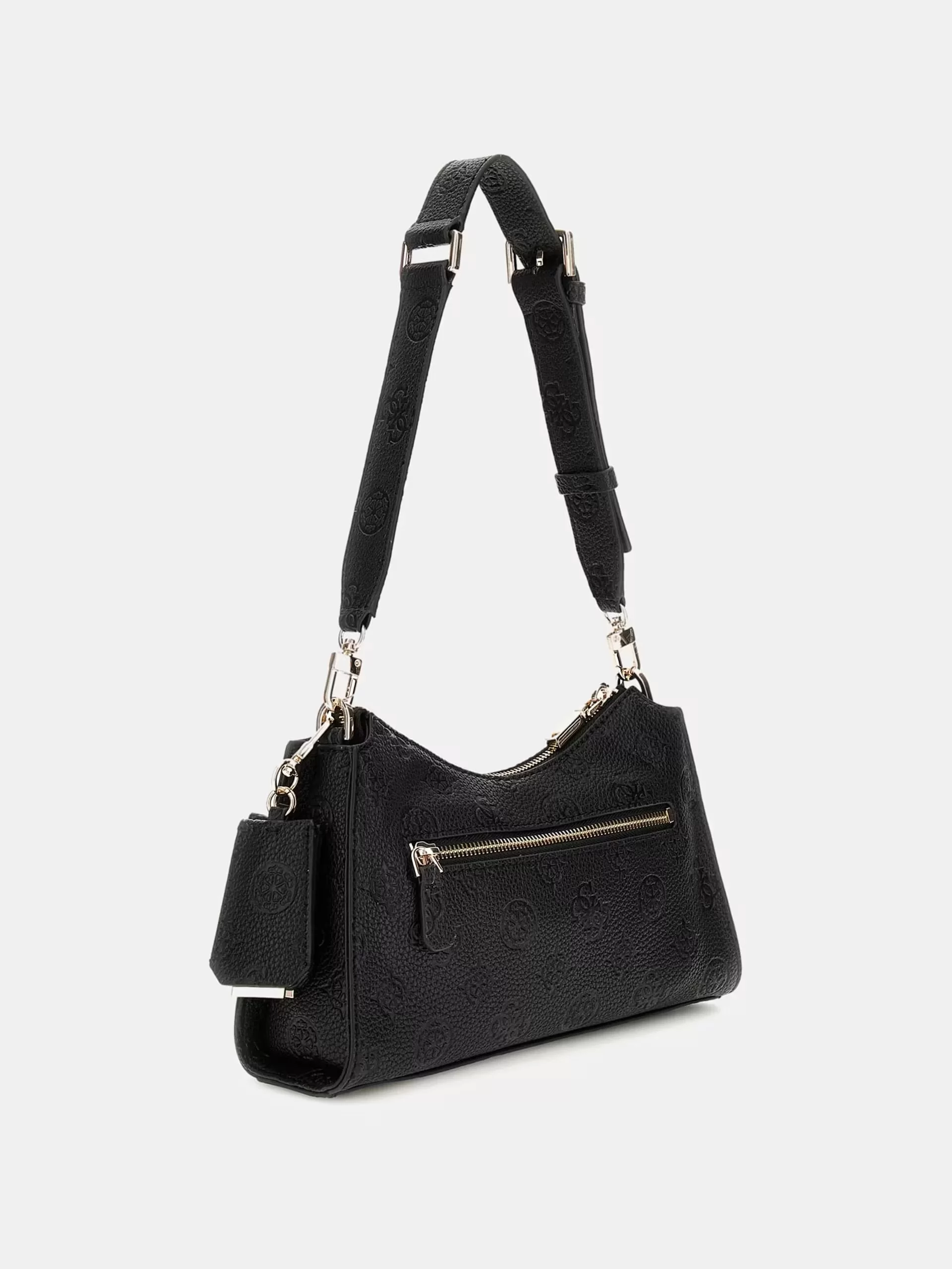 Guess Cresıdıa Top Zıp Shoulder Bag Kadın Siyah Omuz Çantası HWPG9349180-BLA