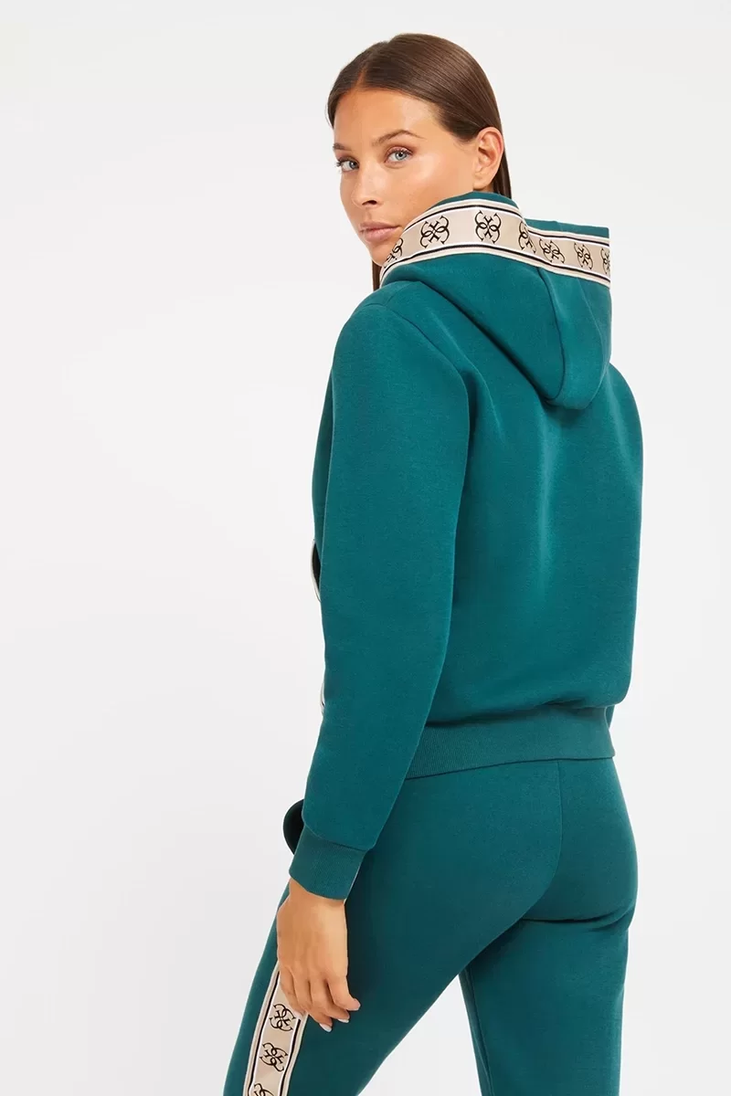 Guess CYMONE HOODED SWEATS Kadın Yeşil Sweatshirt V3BQ17KB3P2-A805