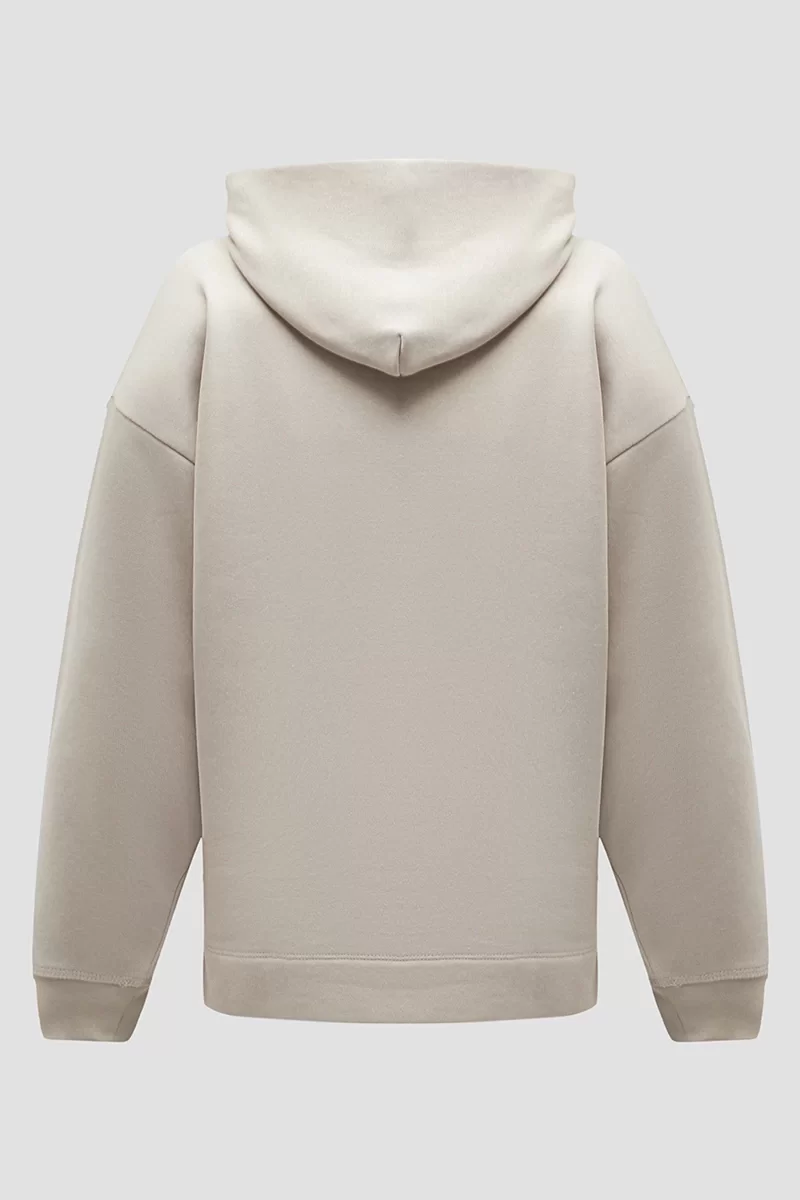 Guess Dalım Over Hooded Sweatshırt Erkek Krem Sweatshirt Z4BQ03K9V31-G1CA