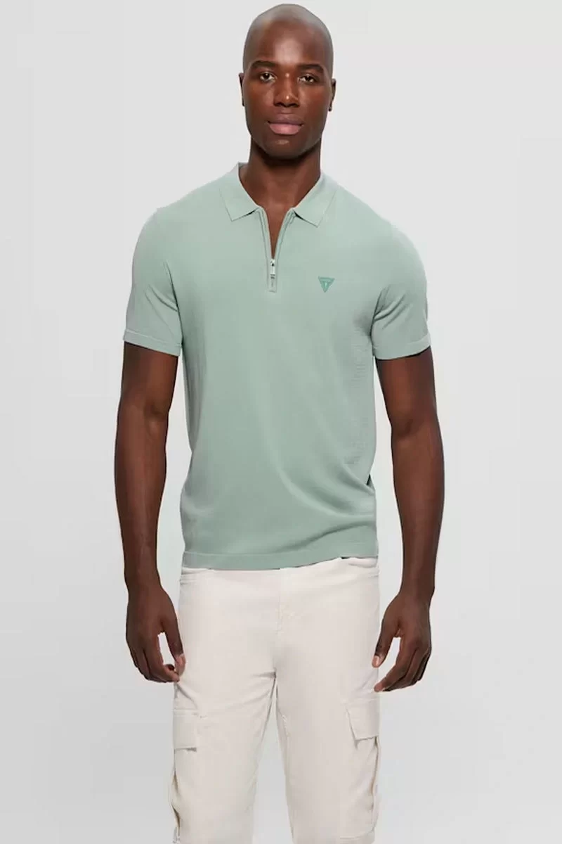 Guess DANE TECH SS POLO SWTR Erkek Gri T-shirt M4YR00Z3DM0-G9L8