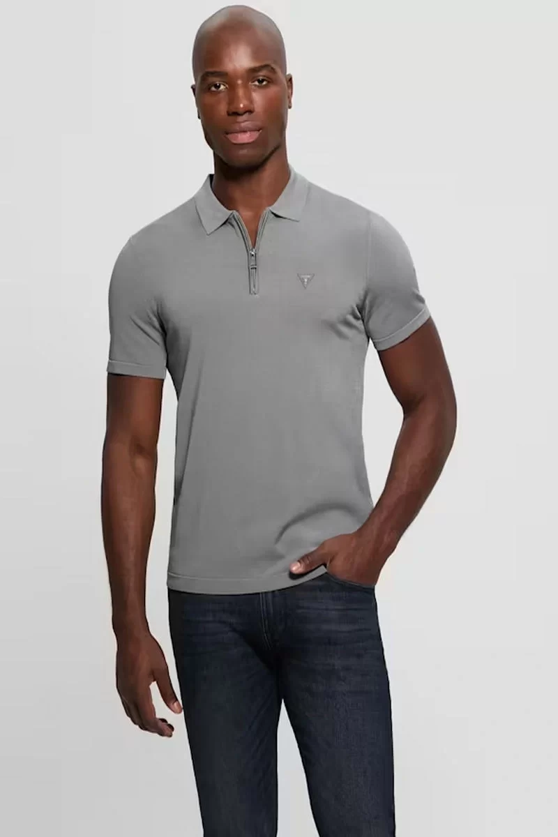 Guess DANE TECH SS POLO SWTR Erkek Gri T-shirt M4YR00Z3DM0-G9A4