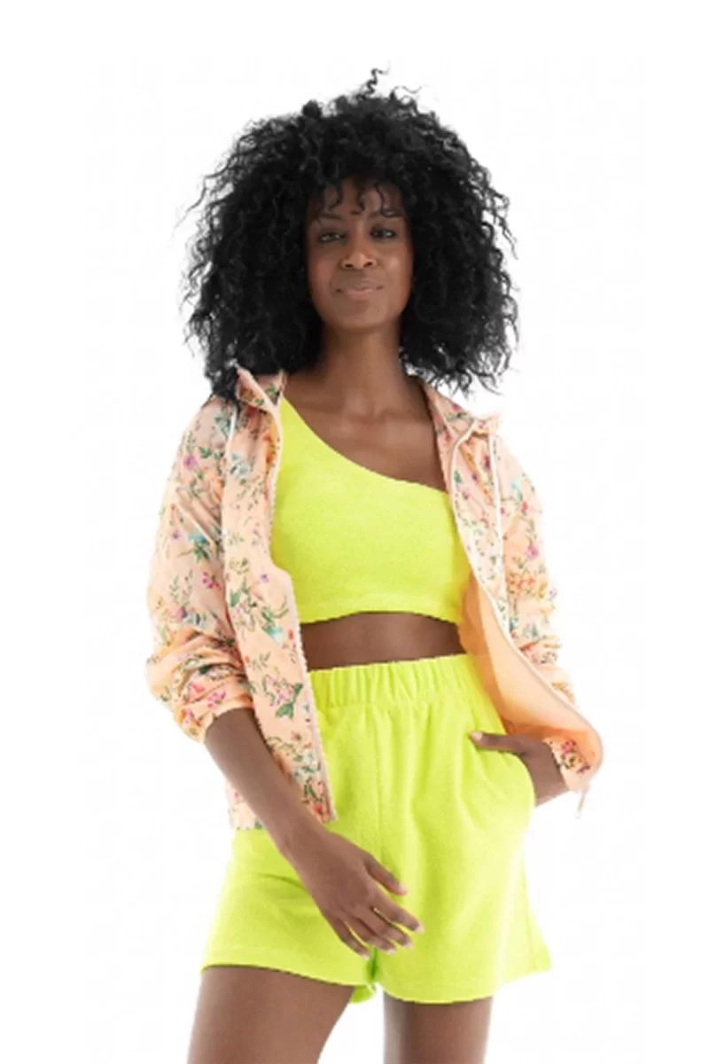 Guess DAVINA WINDBREAKER Kadın Yeşil Ceket V3GL03WFAQ2-P64A