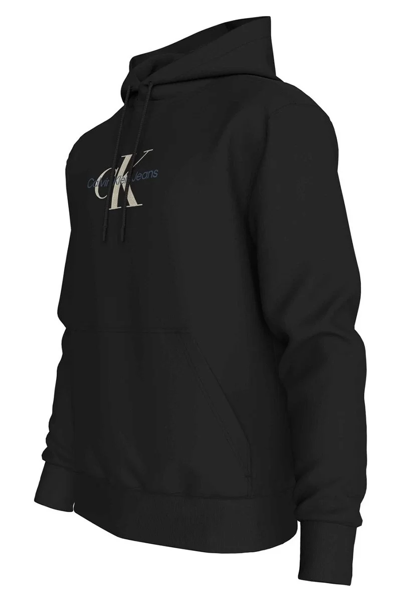 CK Jeans DISTRESSED MONOLOGO HOODIE Erkek SİYAH Sweatshirt J30J326875-BEH