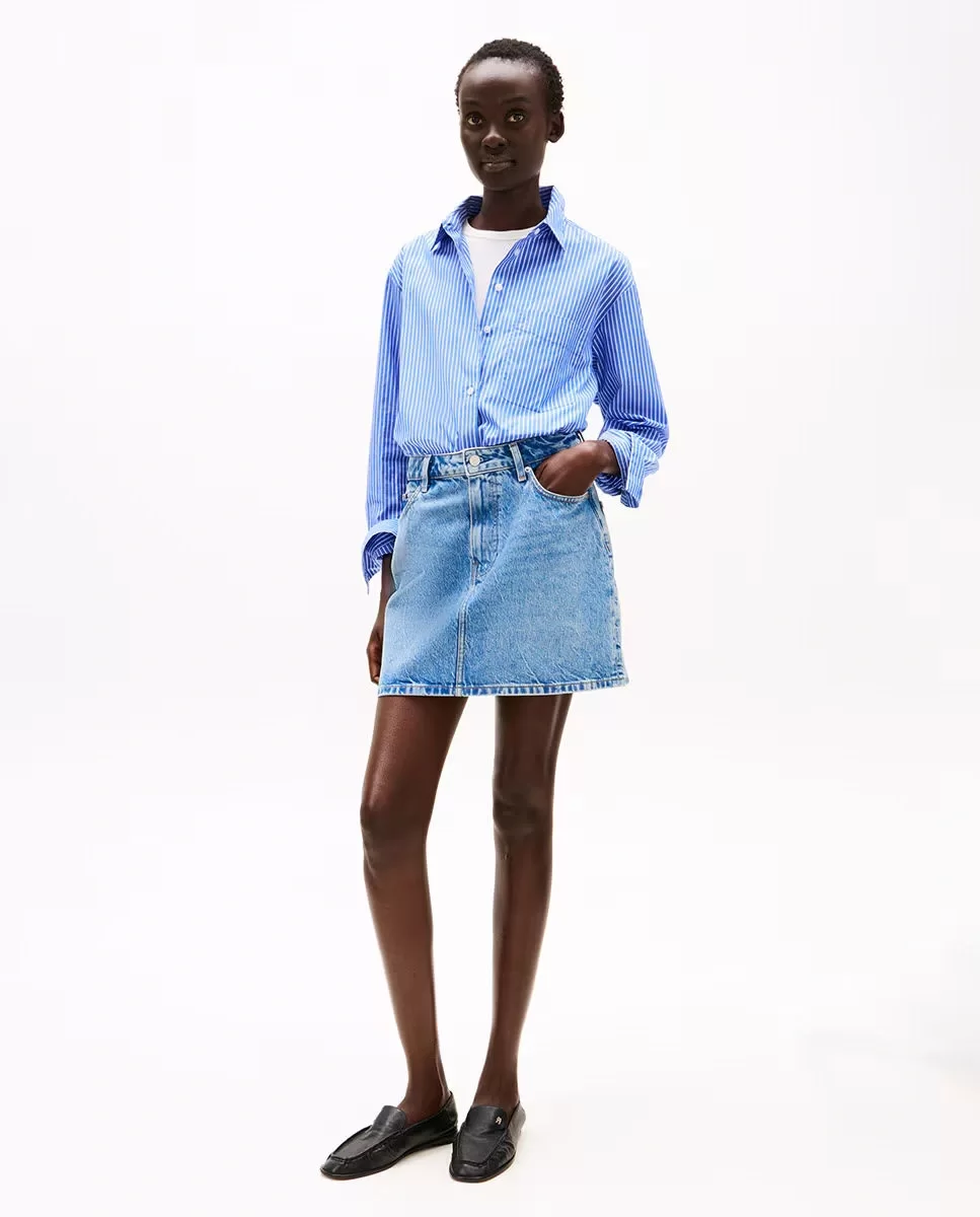 Tommy Hilfiger DNM MINI SKIRT HW ALI Kadın  Etek WW0WW443921A8