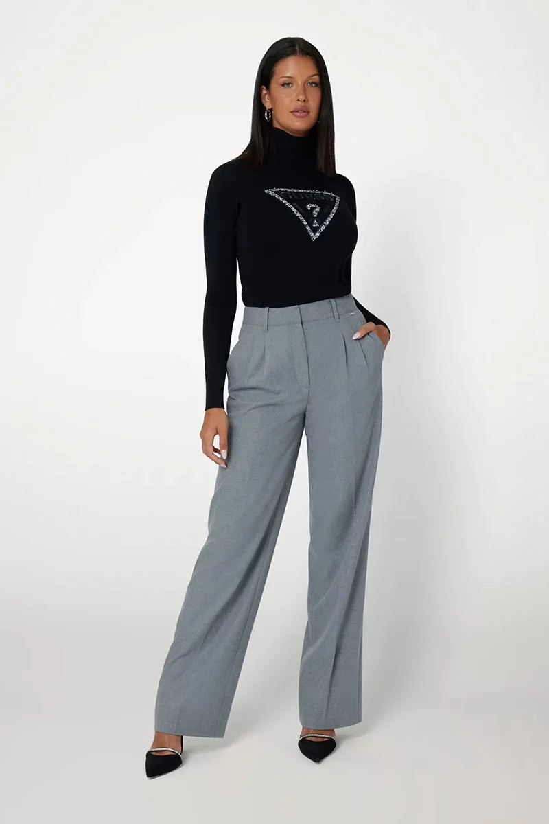 Guess DORIS PERFECT PANT Kadın Mavi Pantolon W4BB02WGIF2-CGYH