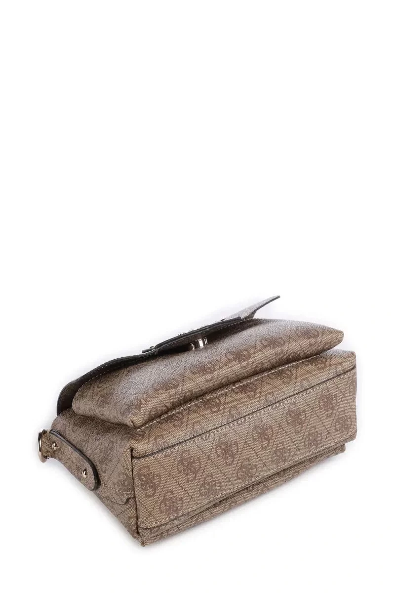 Guess Eco Brenton Flap Shoulder Bag Kadın Kahverengi Çapraz Çanta HWEBG839019-LTL
