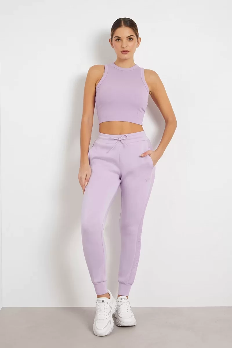 Guess EDIE TANK TOP Kadın Mor Crop V3GP19K8RT2-G4G8