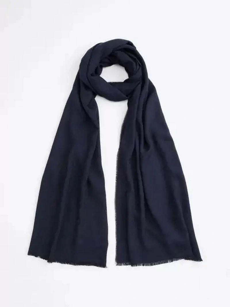 Tommy Hilfiger ELEVATED CHIC JACQUARD SCARF Kadın mavi Şal AW0AW16852DW6