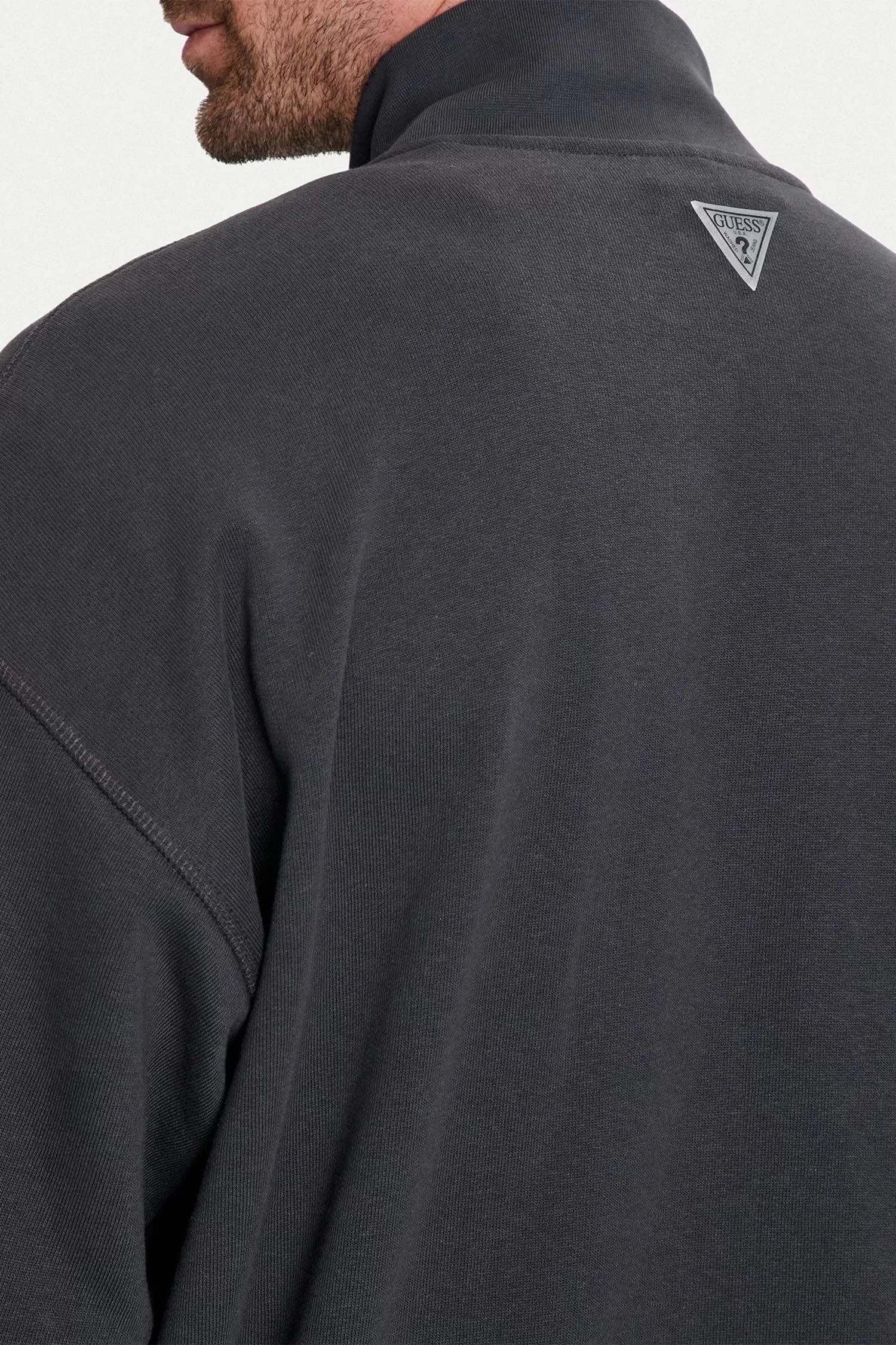 Guess Emıs Full Zıp Swatshırt Erkek Siyah Sweatshirt Z4YQ01KAIJ1-A91E