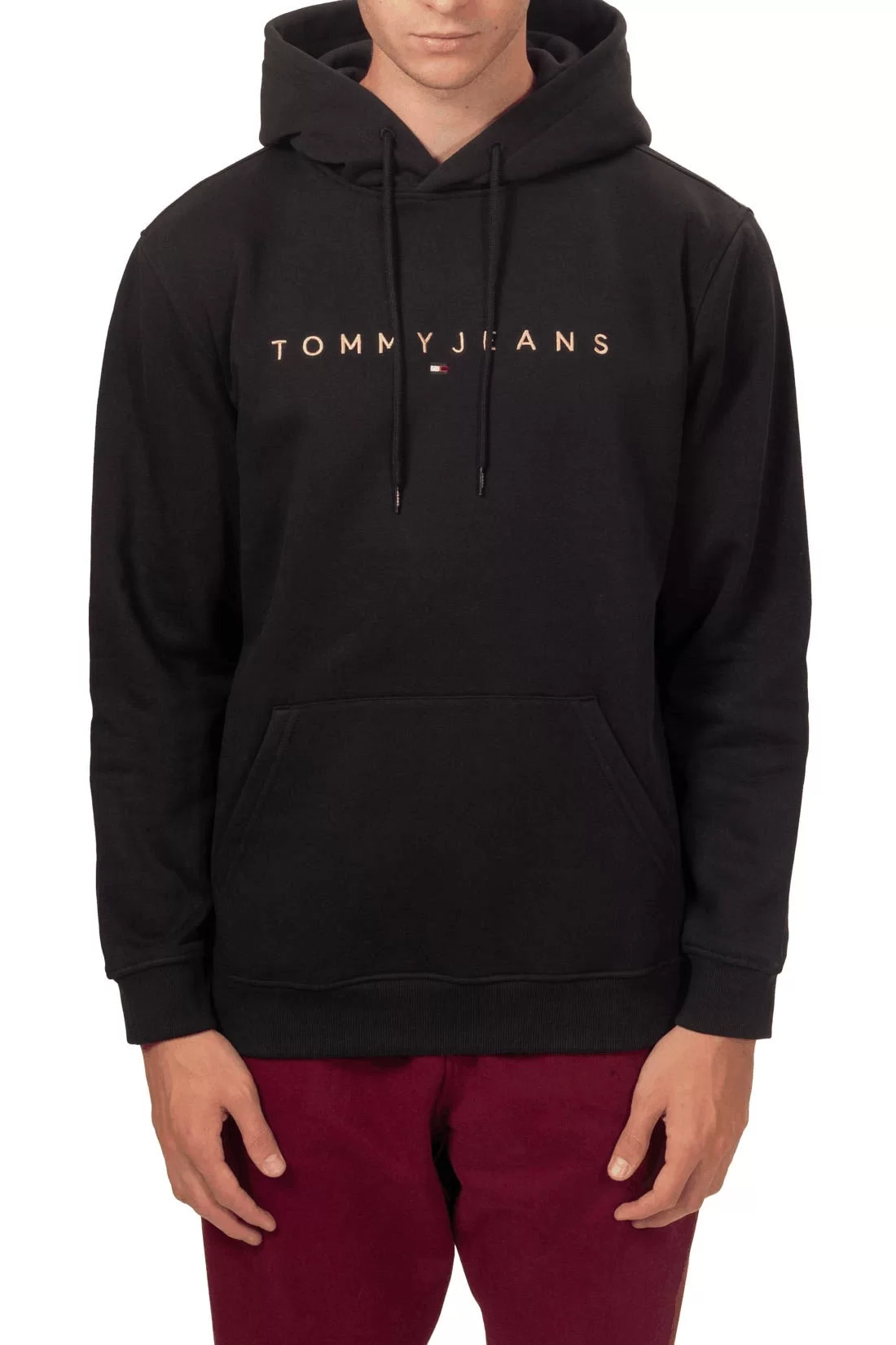 Tommy Jeans Erkek  Siyah  Logolu Sweatshirt