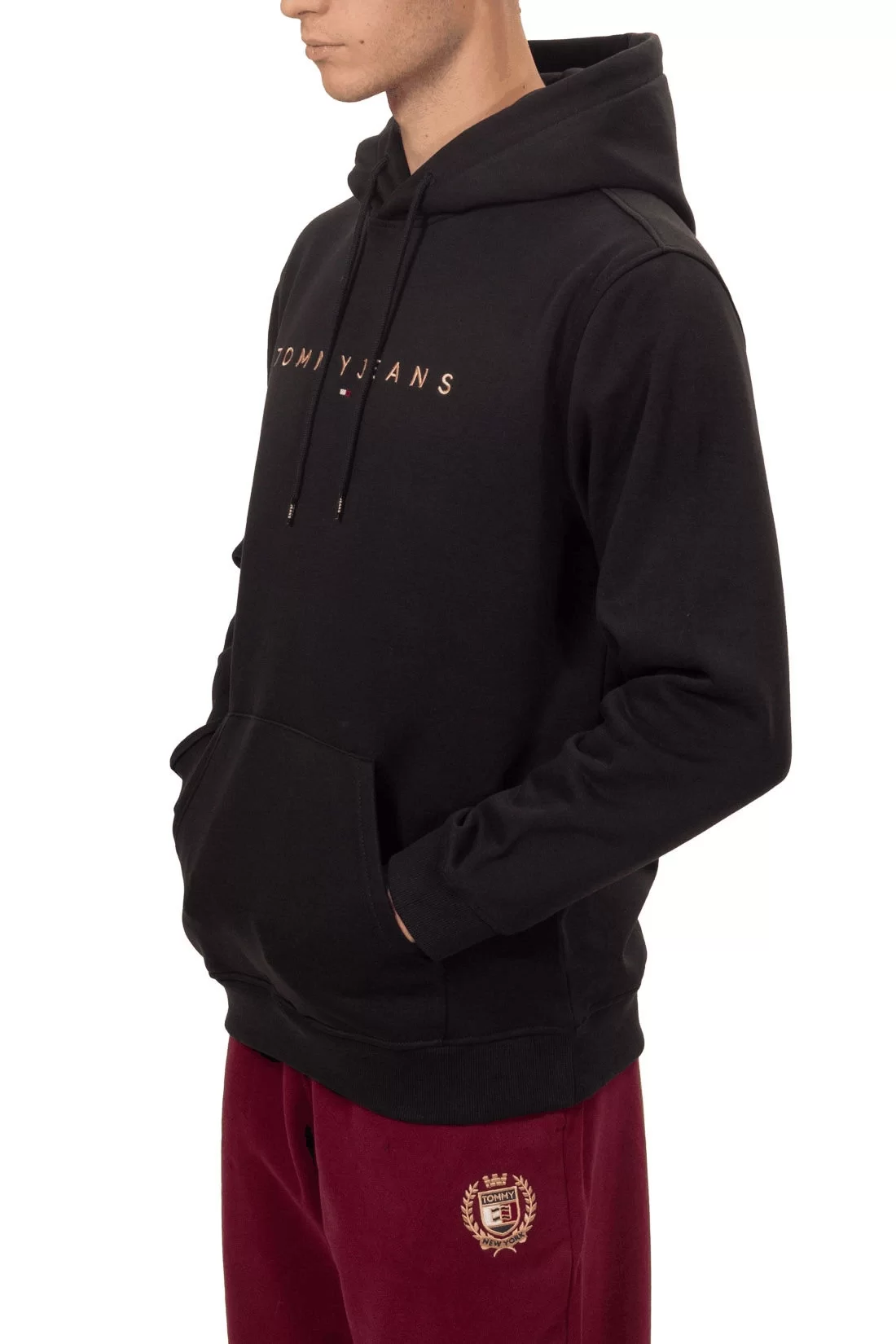Tommy Jeans Erkek  Siyah  Logolu Sweatshirt