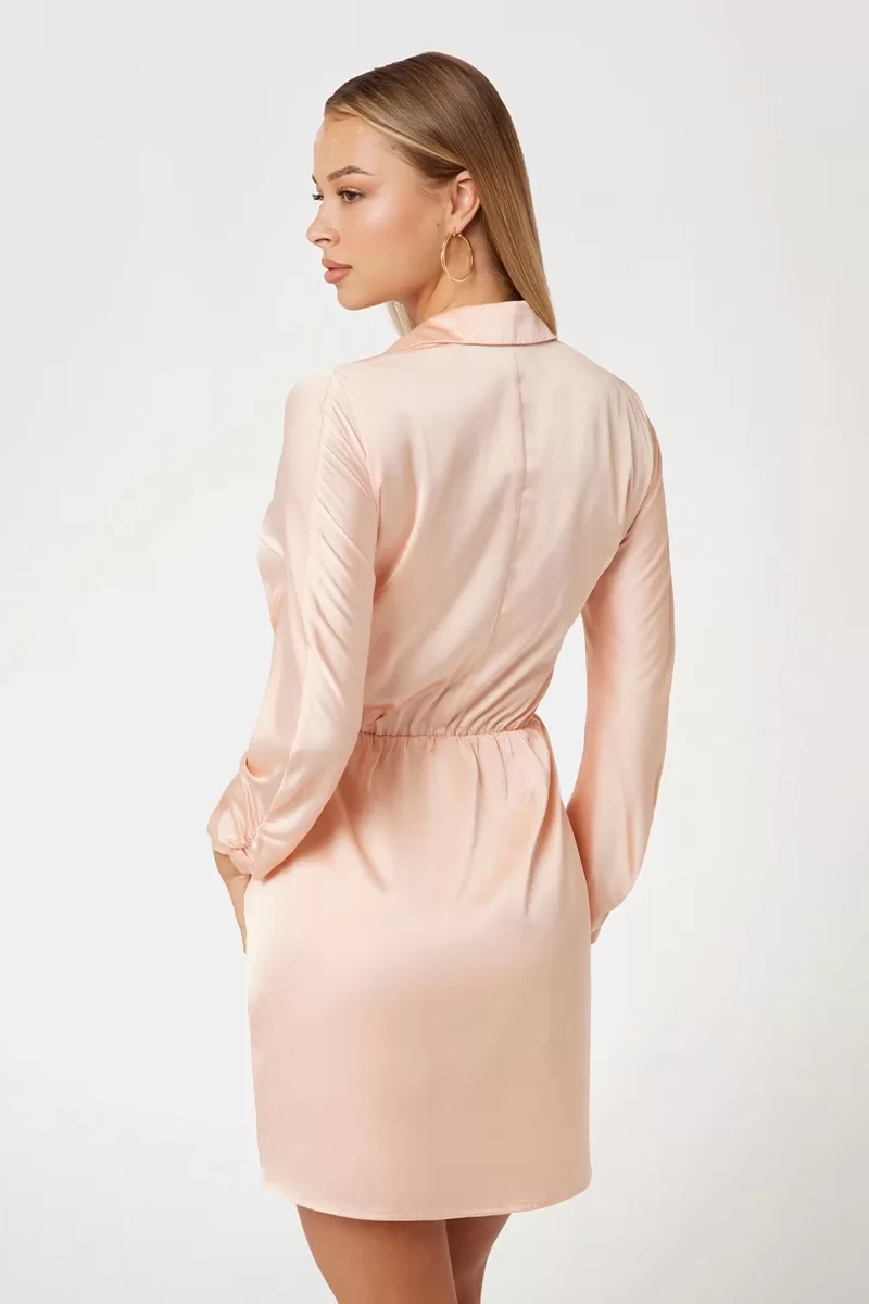 Guess ES LS TANYA DRESS Kadın Pembe Elbise W4YK69WF1T2-G6J4