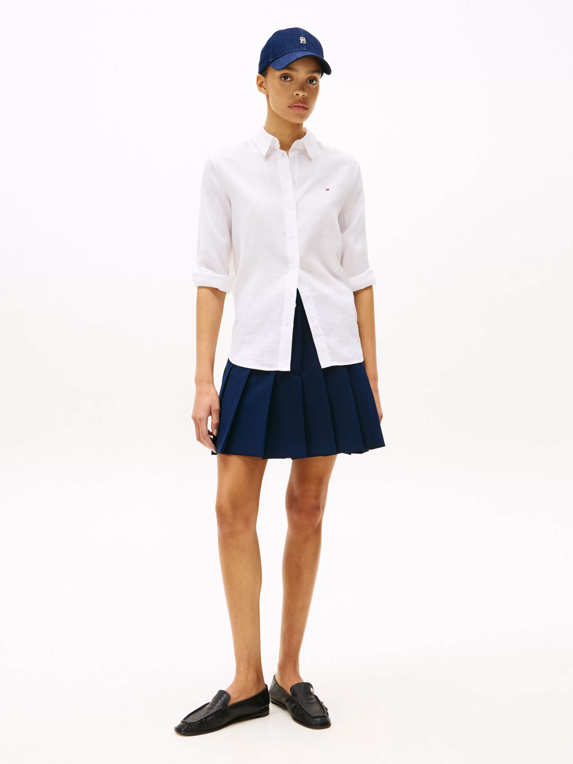 Tommy Hilfiger ESS LINEN RELAXED SHIRT Kadın  Gömlek WW0WW44679YCF