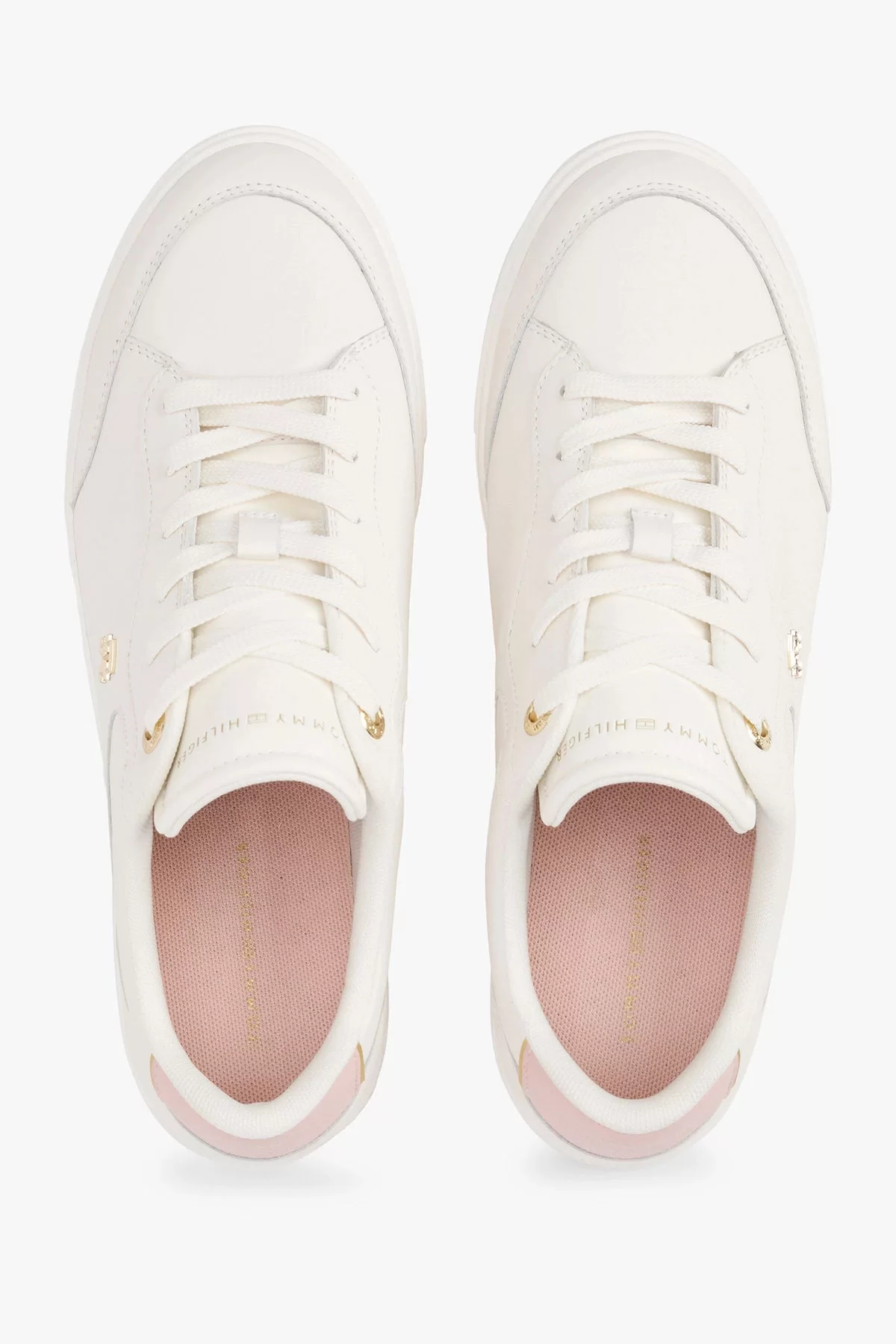 Tommy Hilfiger Kadın Beyaz Deri Essential Court Sneaker