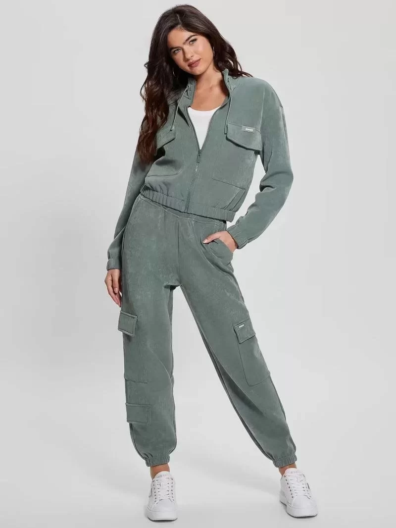 Guess EUPHEMIA CARGO PANTS Kadın Yeşil Eşofman Altı V3YB05KBC00-A803
