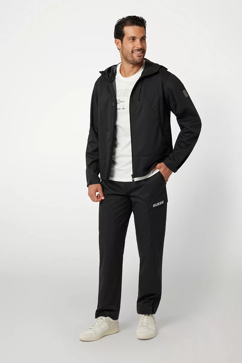 Guess Fawarıs Wınd Jacket Erkek Siyah Ceket Z4BL06WGFP0-H97B